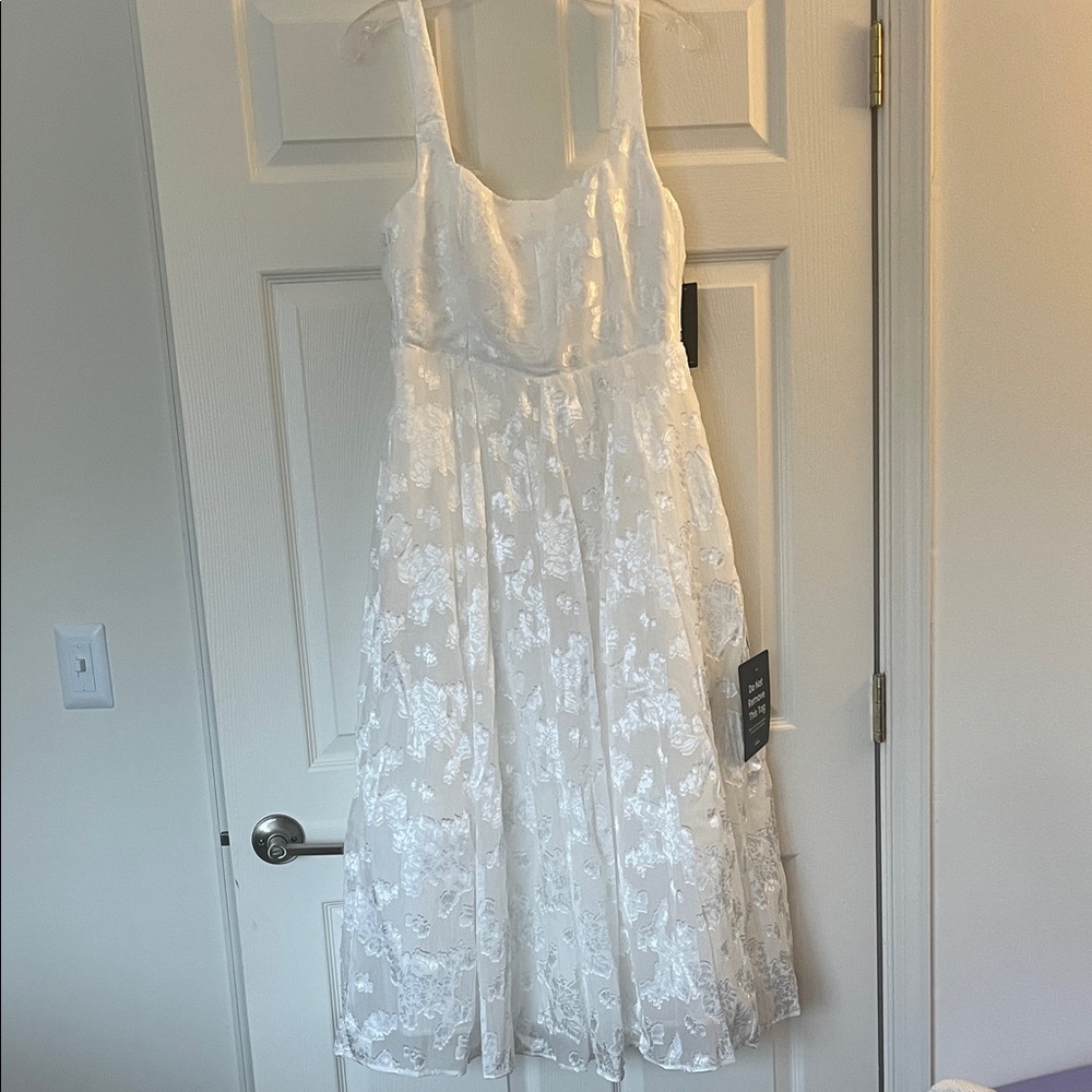 Lulu's White Floral Midi Dress - Picture 3 of 5